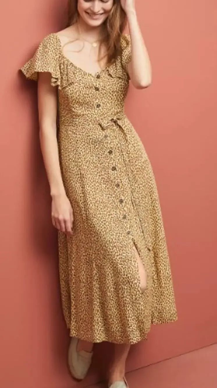 NWT Anthropologie Bolano Midi Dress Sz. 12